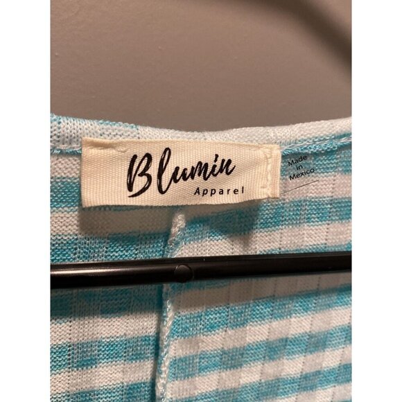 Blumin Blue & White Waffle Knit Top – XL - Picture 2 of 7